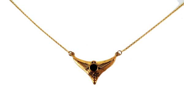 Bronze Necklace Onyx 18 Inch