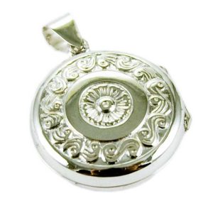 Silver Pendant Locket Circle