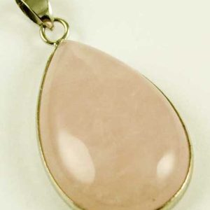 Pendant Drop Shape Rose Quartz