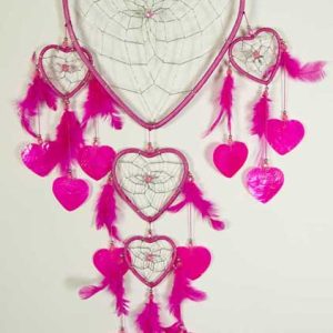 Dream Catcher Heart Pink