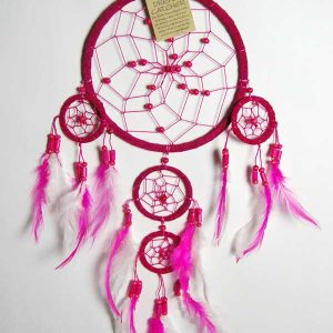 Dream Catcher 4 Circles Pink