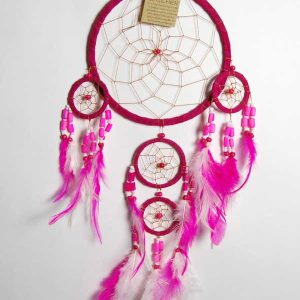 Dream Catcher 4 Circles Pink