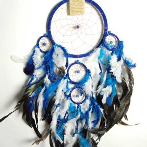 Dream Catcher 4 Circles Blue