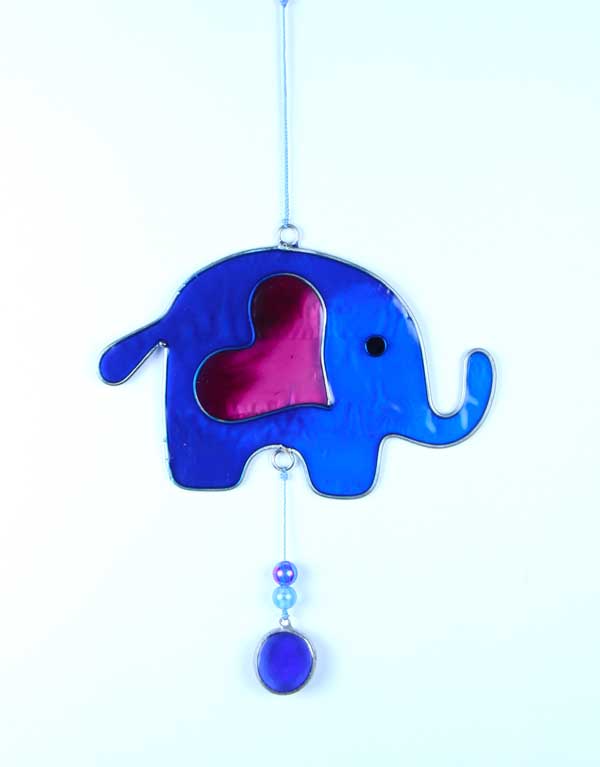 Suncatcher Elephant Blue