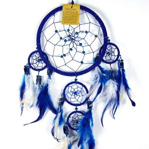 Dream Catcher 4 Circles Blue