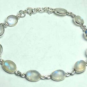 Silver Bracelet Rainbow Stones