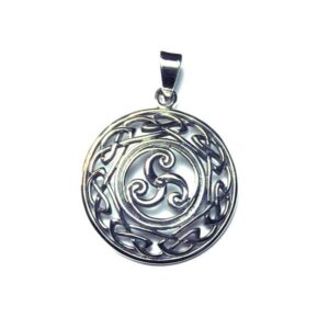 Silver Pendant Circle Swirly