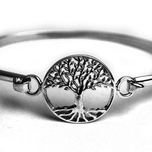 Silver Bangle Tree Of Life