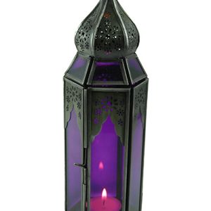 Lantern Candle Holder Purple