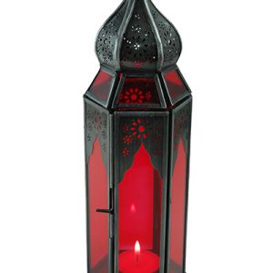 Lantern Candle Holder Red