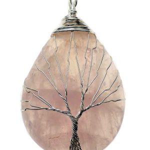 Pendant Tree Of Life Rose Quartz