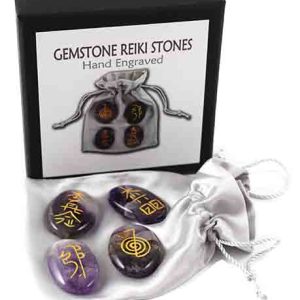 Reiki Stones Set 4pcs Amethyst