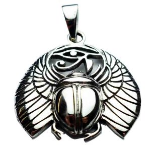 Silver Pendant Egyptian Scarab