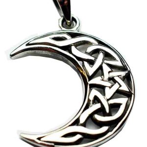 Silver Pendant Moon Celtic