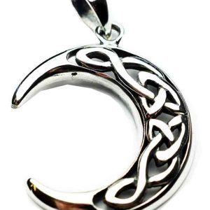 Silver Pendant Moon Celtic