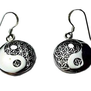 Silver Earring Ying Yang