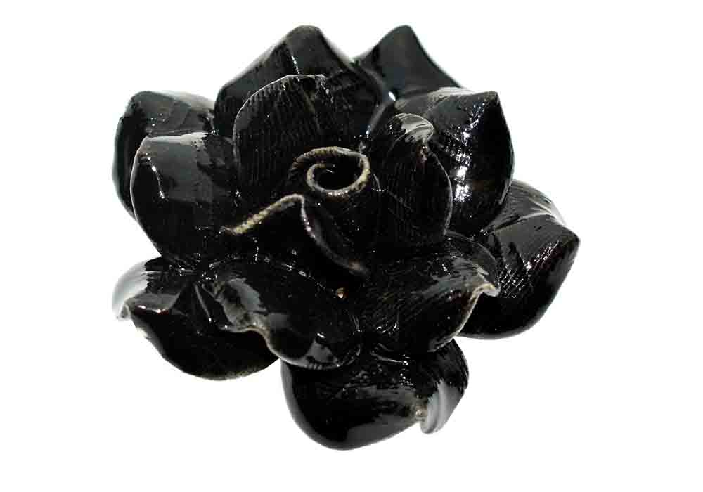 Incense Holder Rose Black