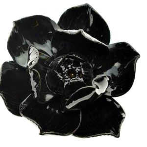 Incense Holder Lotus Black Small