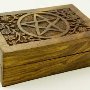 Box Wooden Pentagram 6X4 Inch