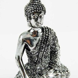 Buddha Thai Sitting Silver Colour 9.5cm