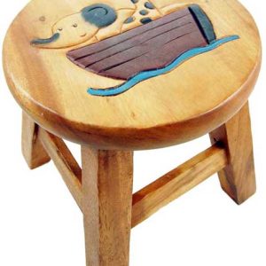 Stool Wooden Elephant And Giraffe