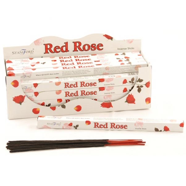 Incense Stick Stamford Hexagonal Red Rose 6pcs