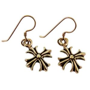 Earring Bronze Fancy Cross