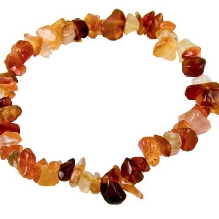 Bracelet Chip Carnelian 7 Inch