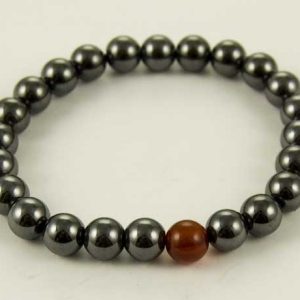 Bracelet Magnetic Hematite Carnelian 8mm