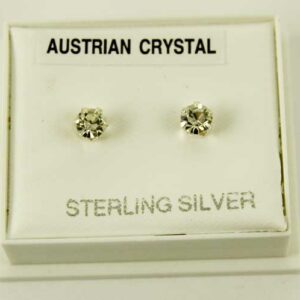 Earring Silver Stud 4mm