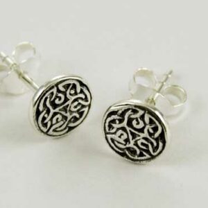 Earring Silver Stud Celtic Circle