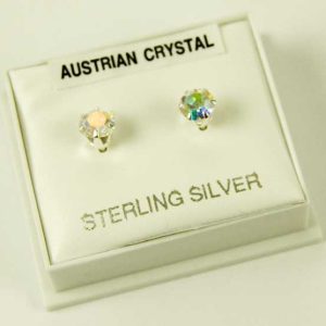 Earring Silver Stud Rainbow