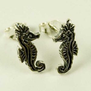 Earring Silver Stud Seahorse