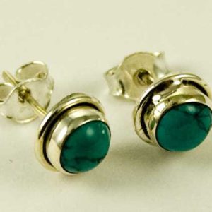 Silver Earring Stud Turquoise