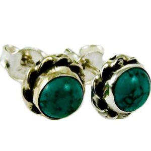 Silver Earring Stud Turquoise