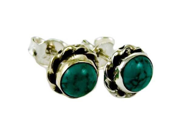 Silver Earring Stud Turquoise