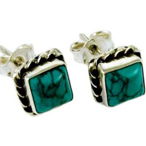 Silver Earring Stud Turquoise