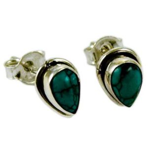 Silver Earring Stud Turquoise