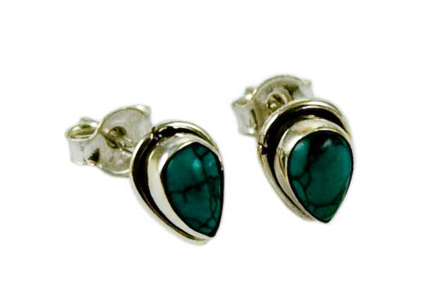 Silver Earring Stud Turquoise