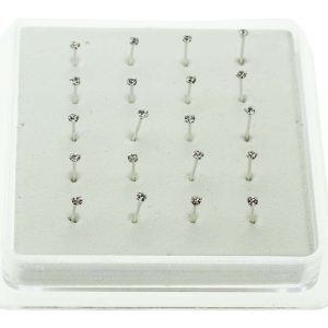 Nose Stud Silver 20pcs 1.8mm