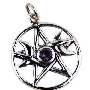 Pendant Silver Star And Moon 25mm