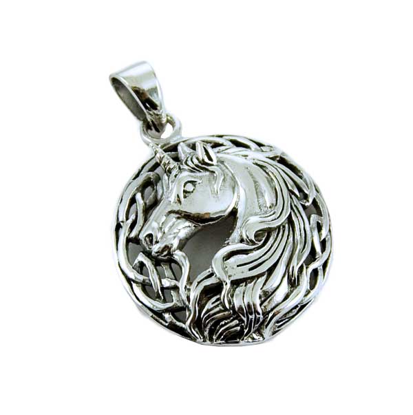 Pendant Silver Unicorn 3.5cm