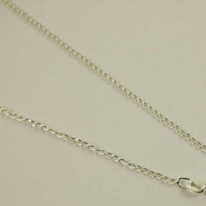 Silver Chain Long Curb 18 Inch